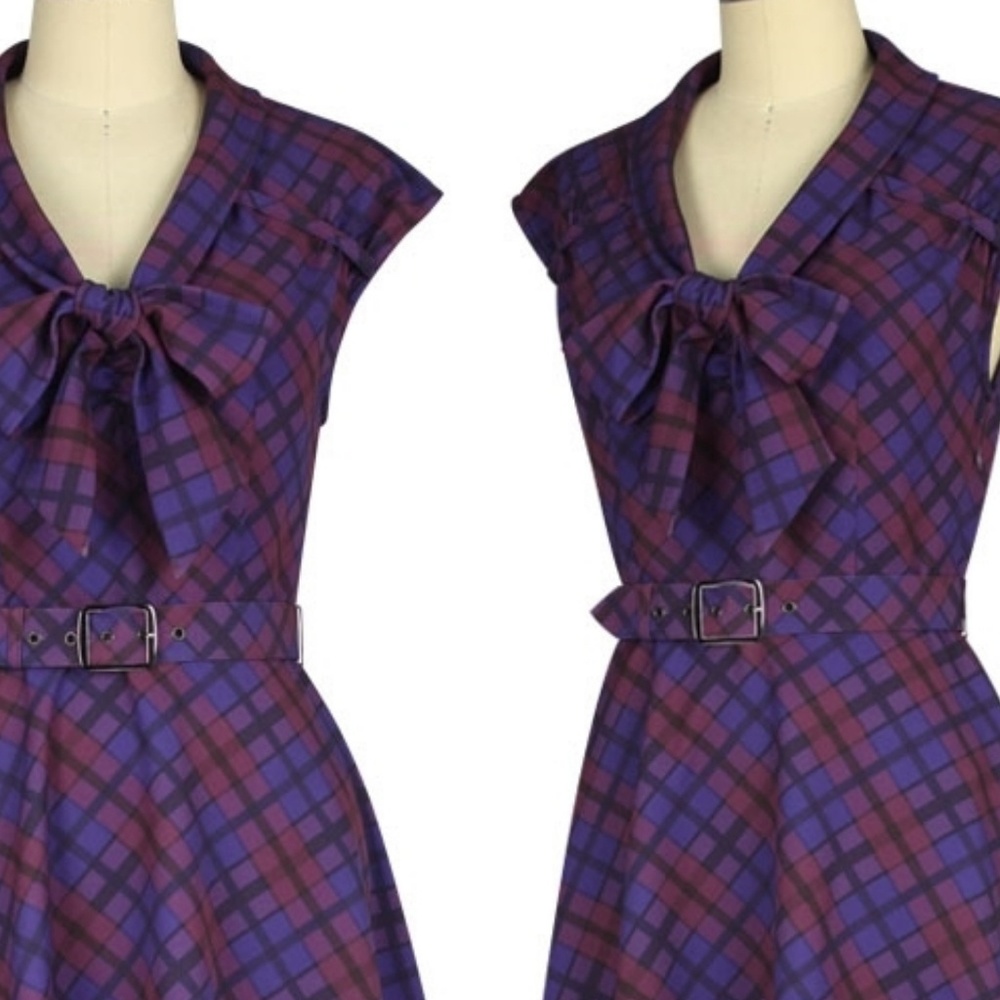 Plaid Pin Up Pocket Dress - Picture 6 of 8